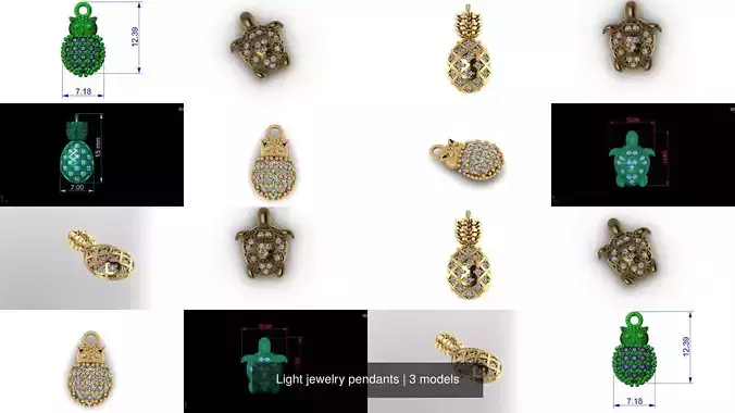 Light jewelry pendants