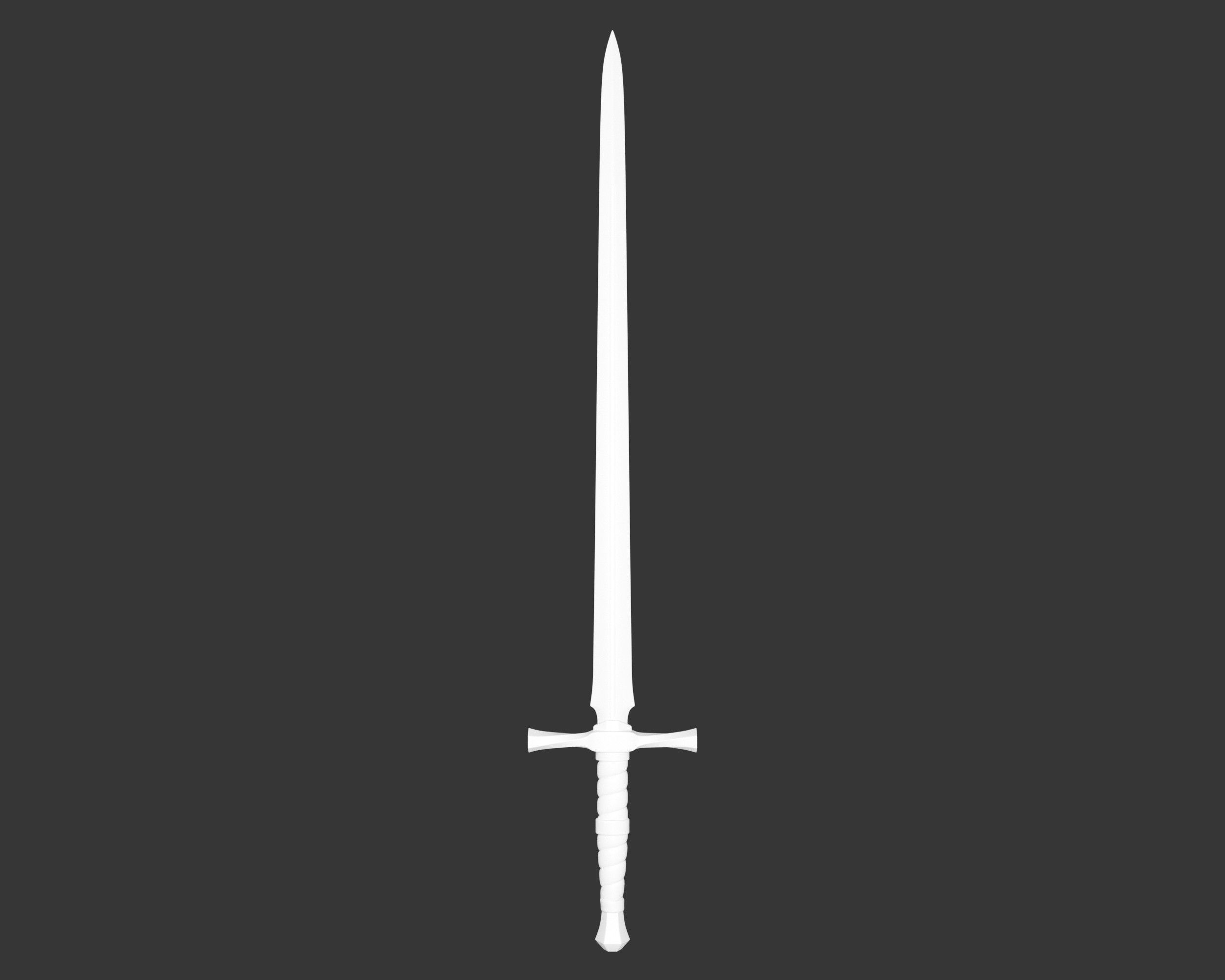 Medieval Noble Weapon Short Sword Low-poly 3D model_4