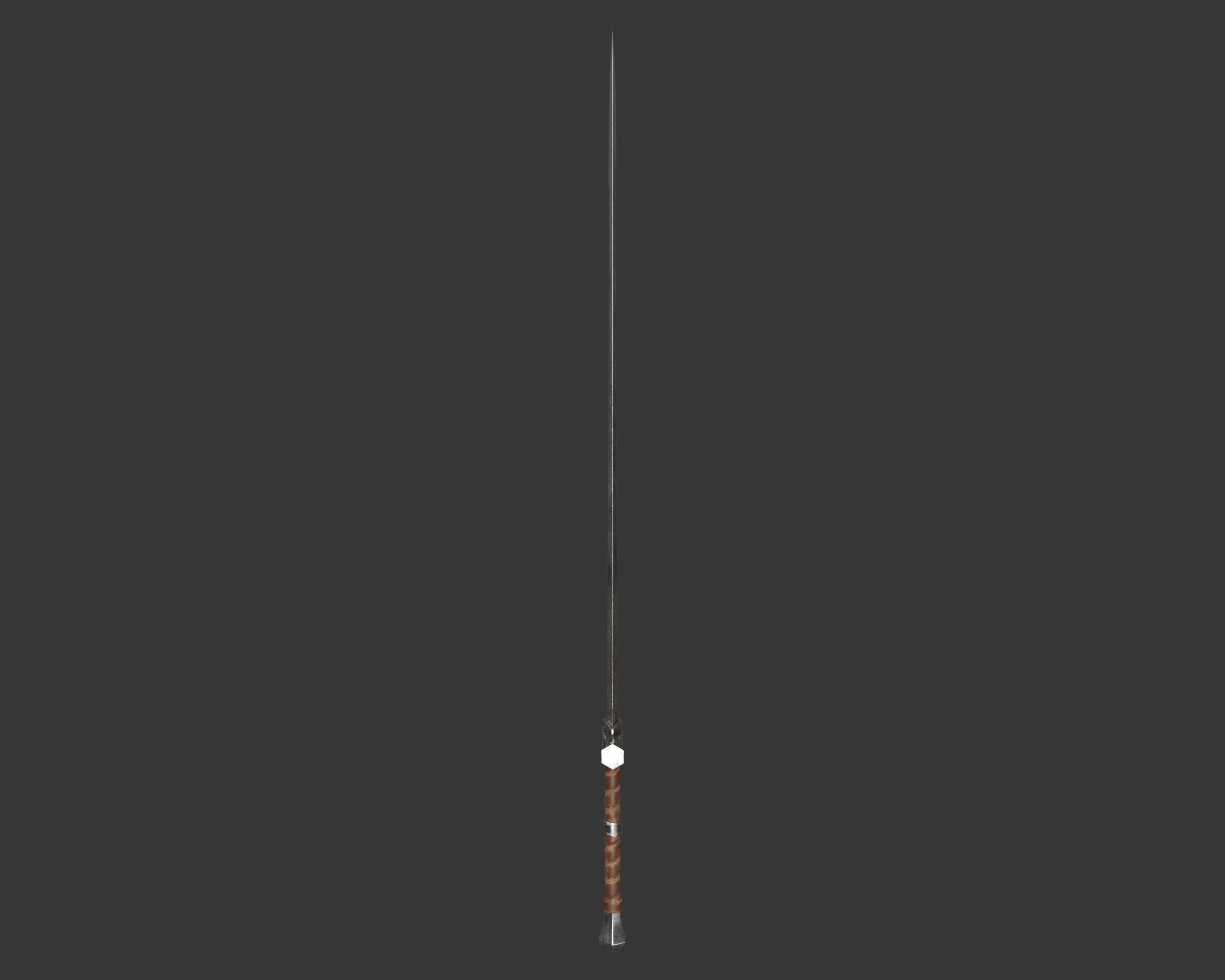 Medieval Noble Weapon Short Sword Low-poly 3D model_6