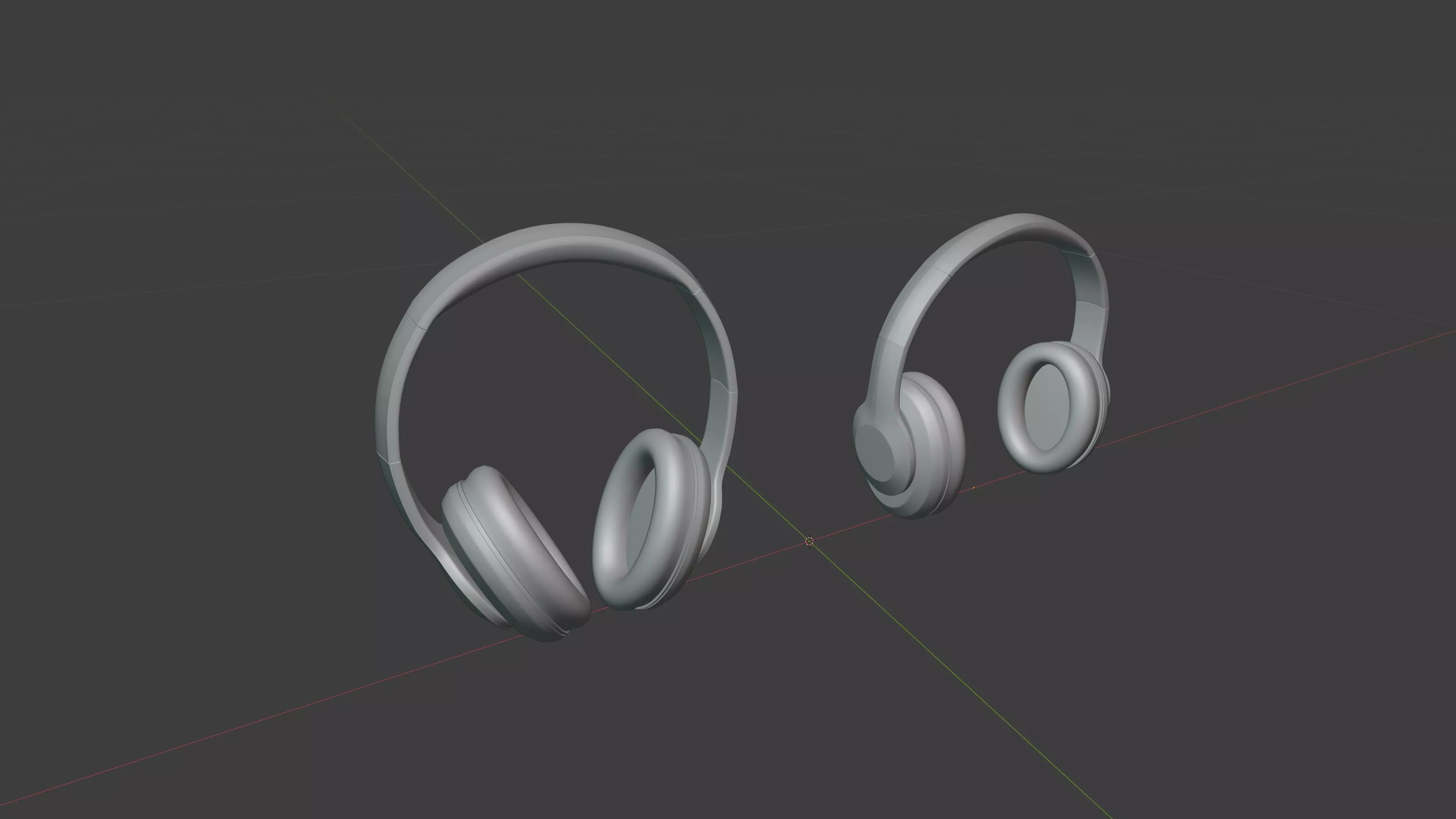 Wireless Headphones Low-poly 3D model_10
