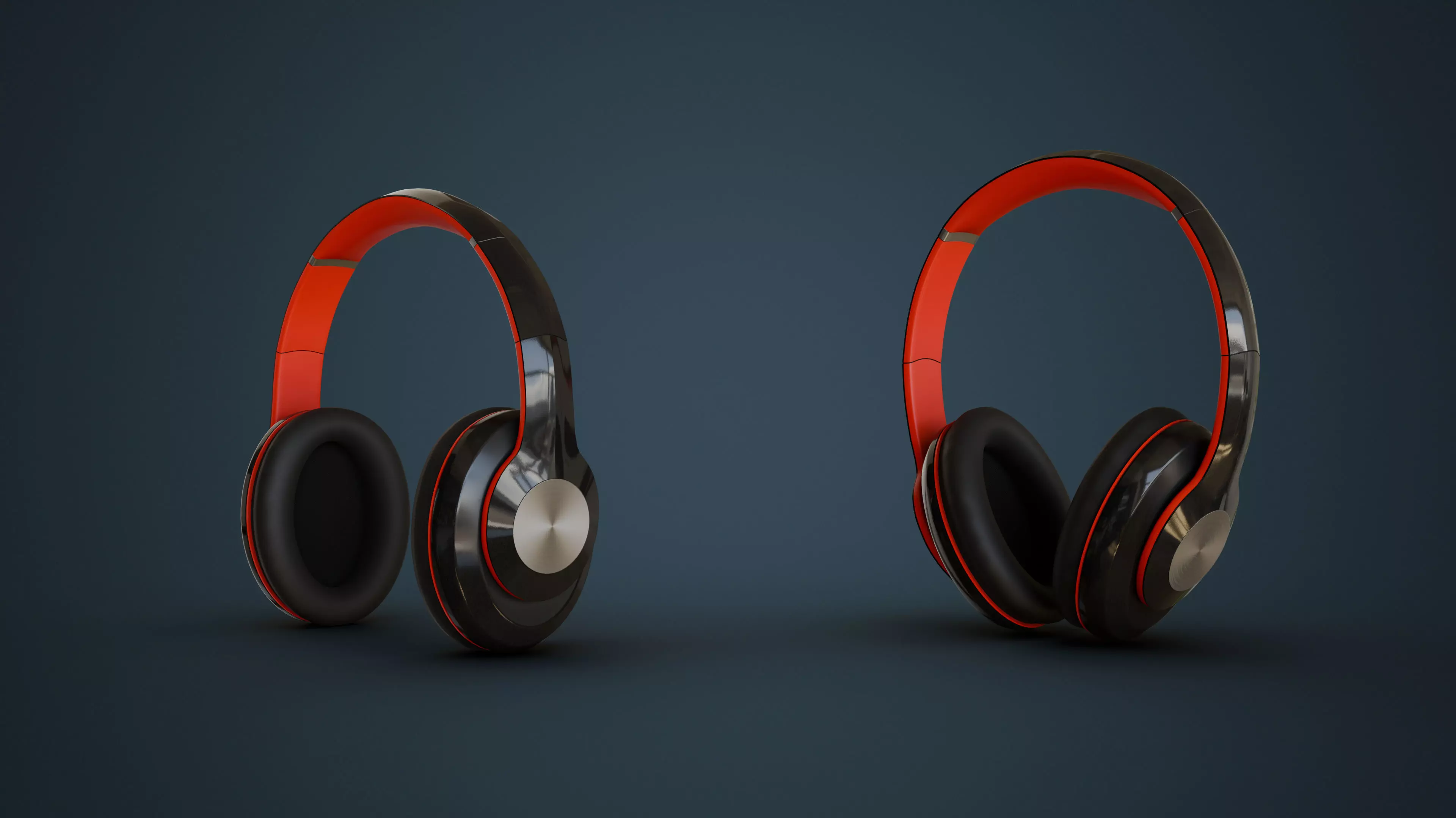 Wireless Headphones Low-poly 3D model_6