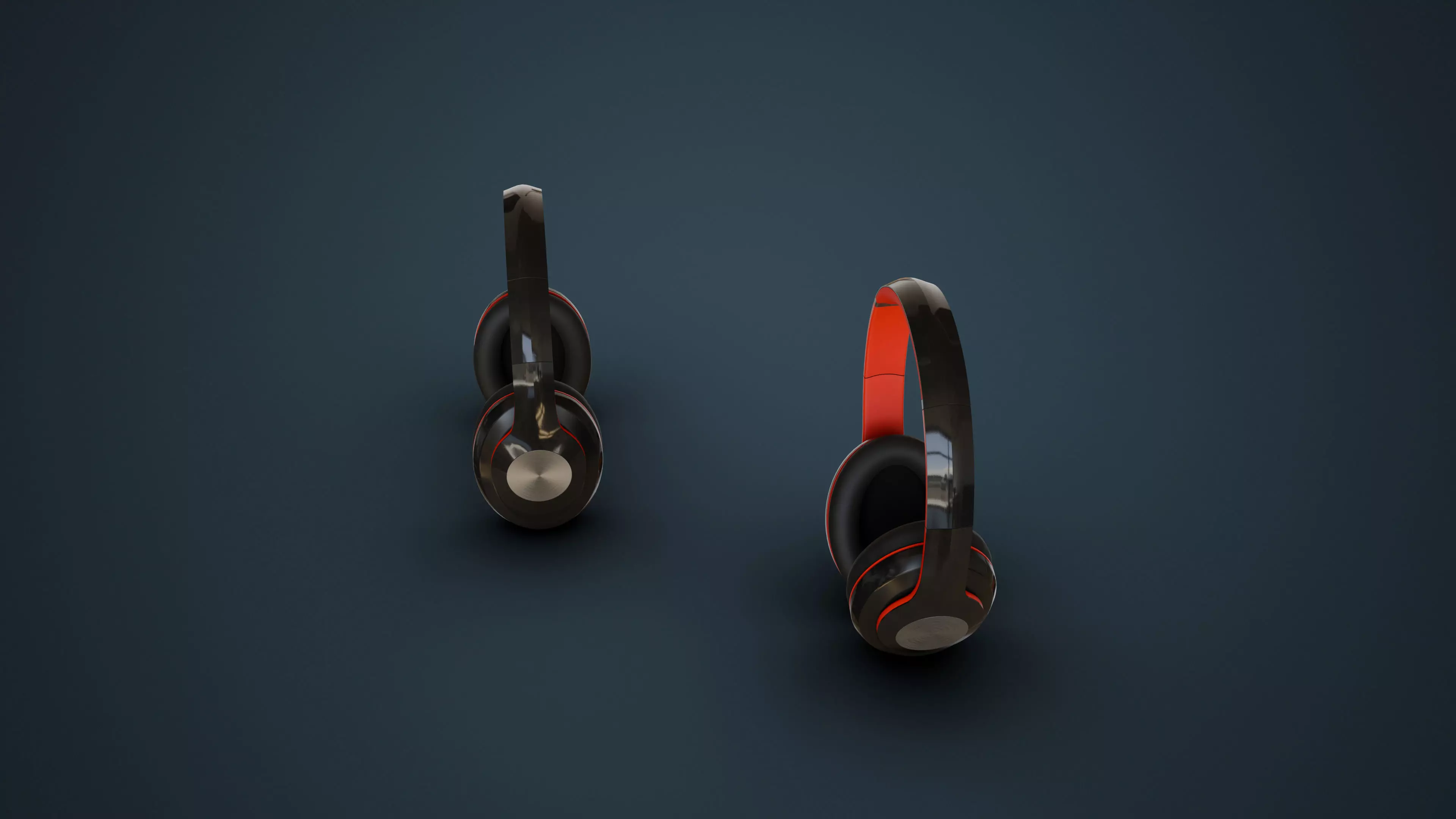 Wireless Headphones Low-poly 3D model_7