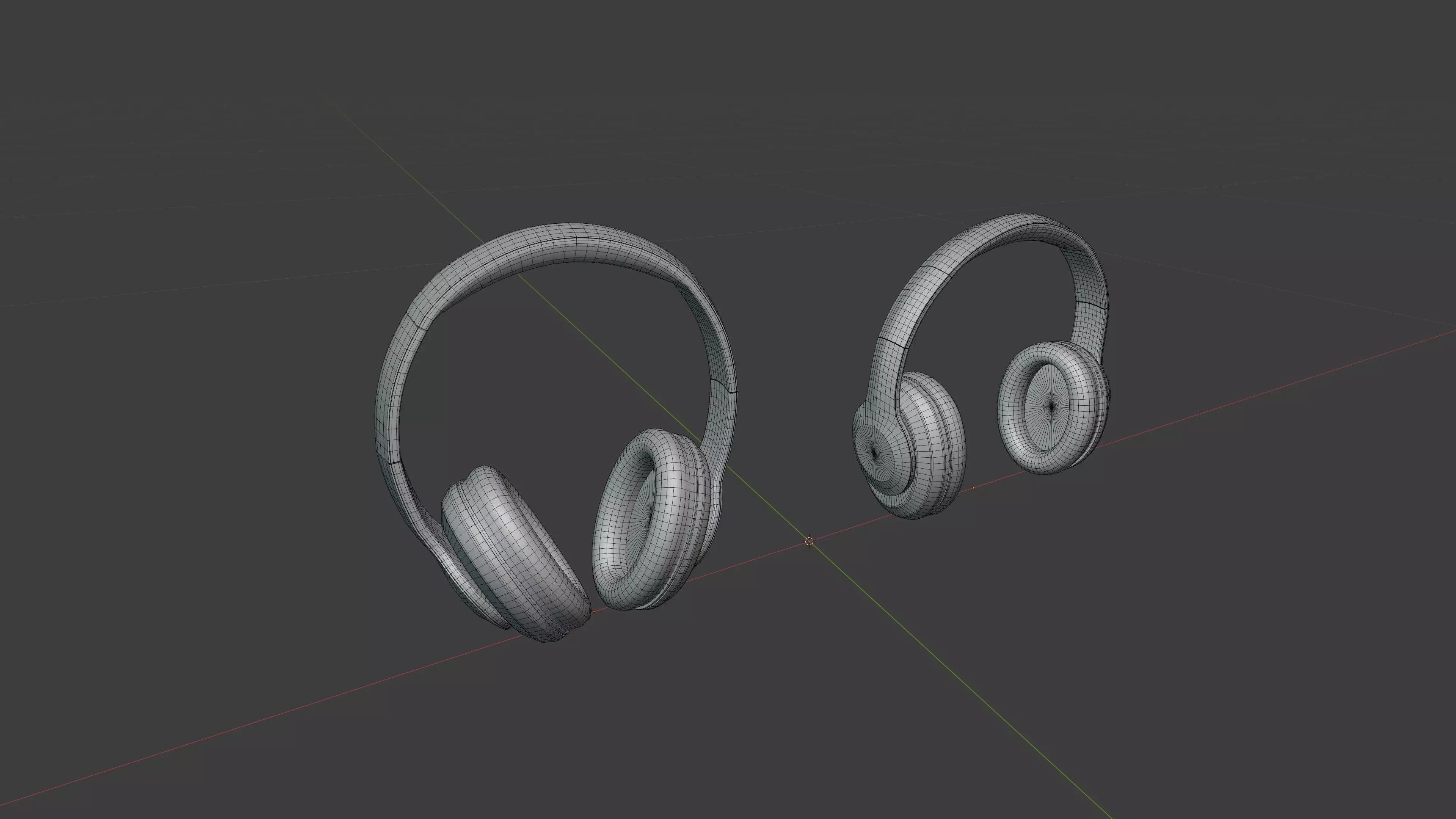 Wireless Headphones Low-poly 3D model_11