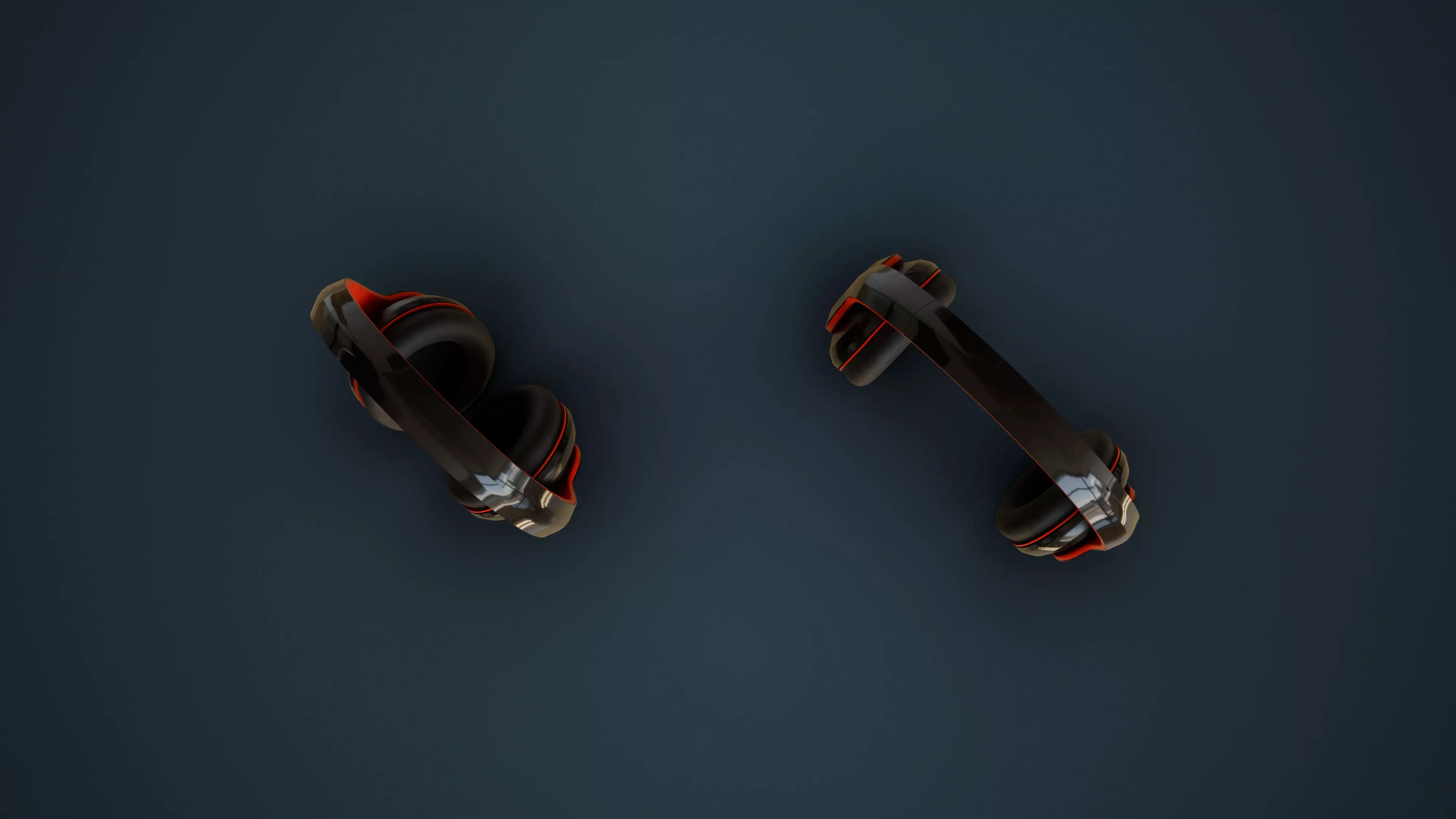 Wireless Headphones Low-poly 3D model_2