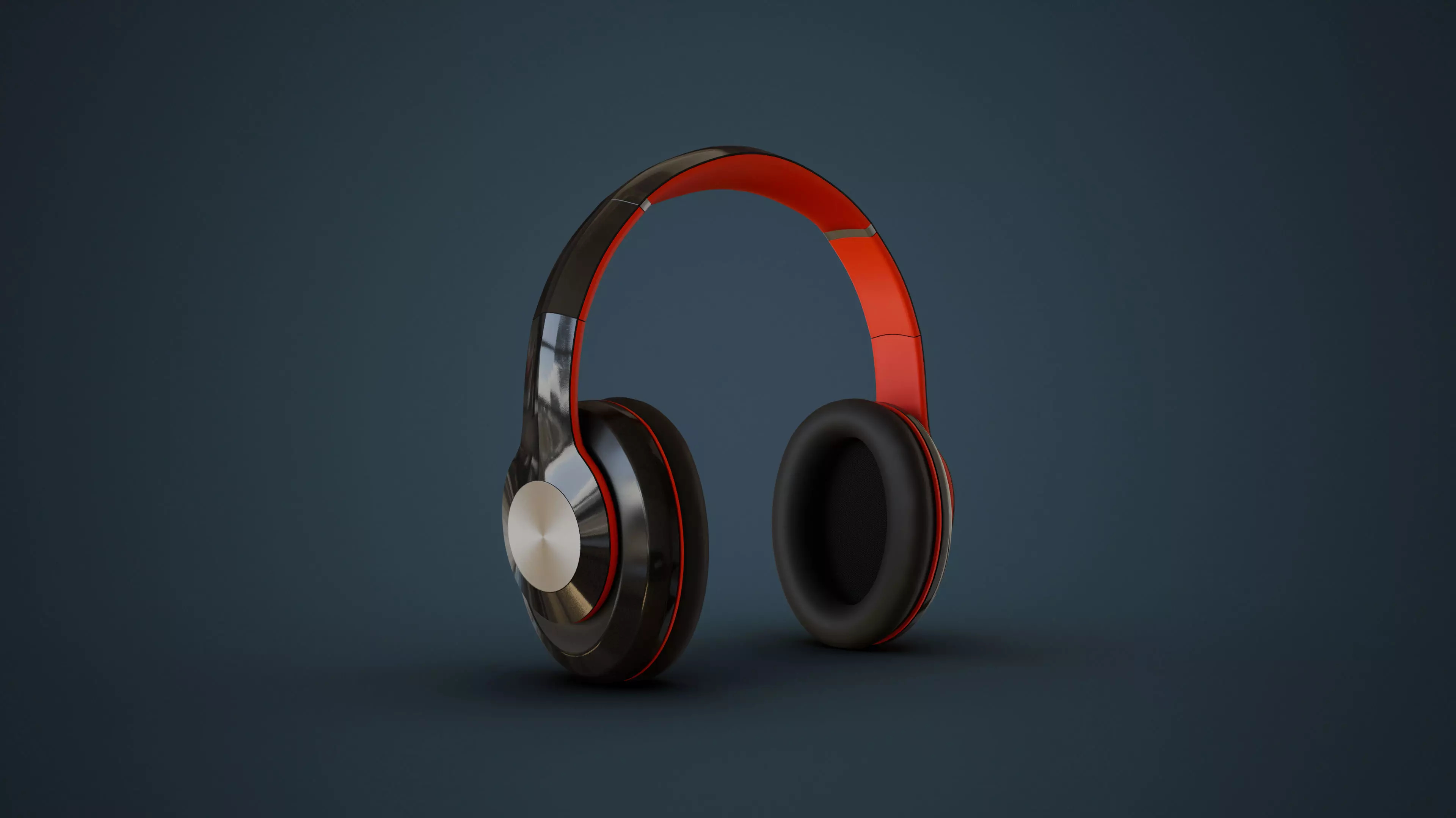 Wireless Headphones Low-poly 3D model_4