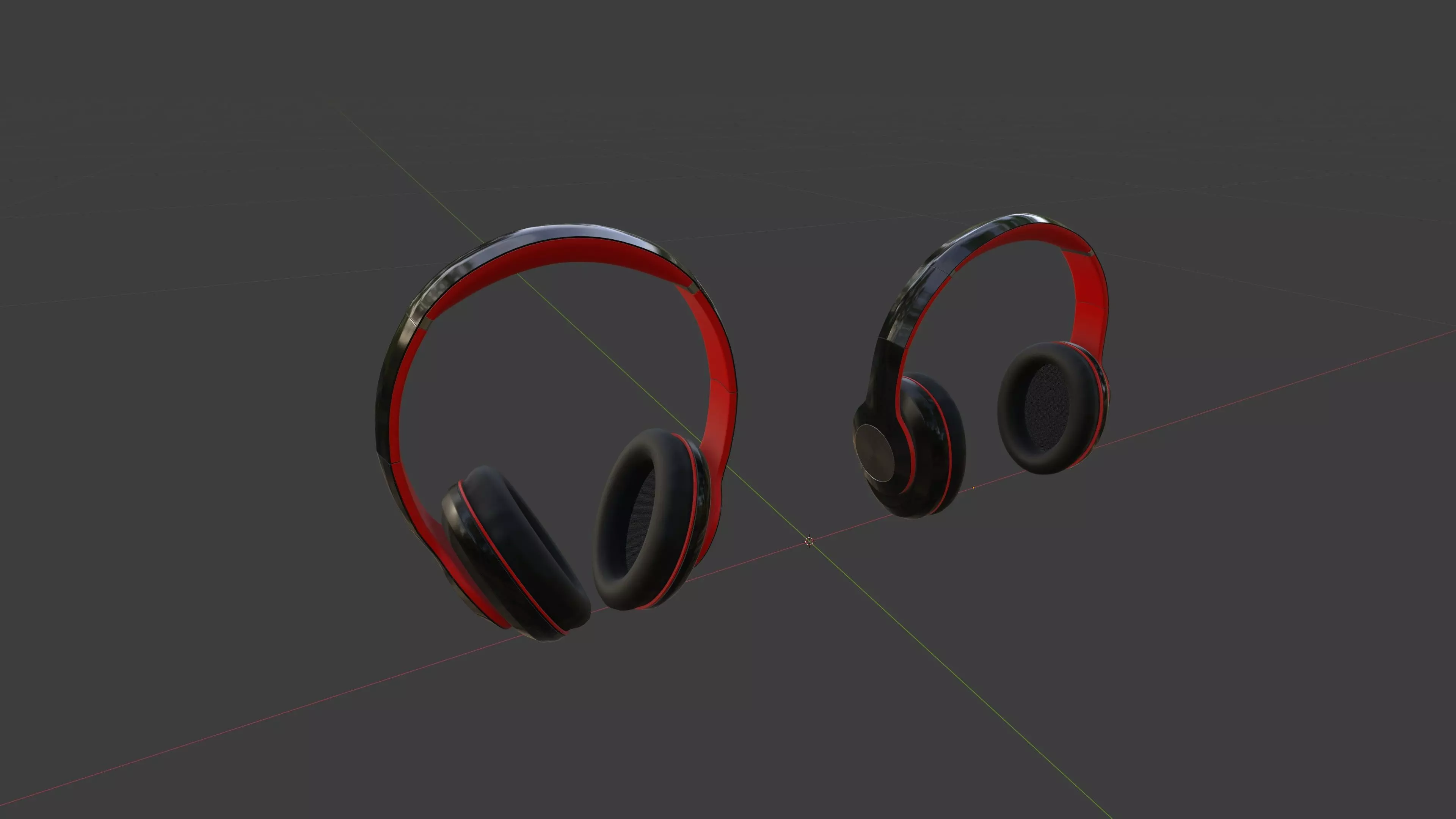 Wireless Headphones Low-poly 3D model_8