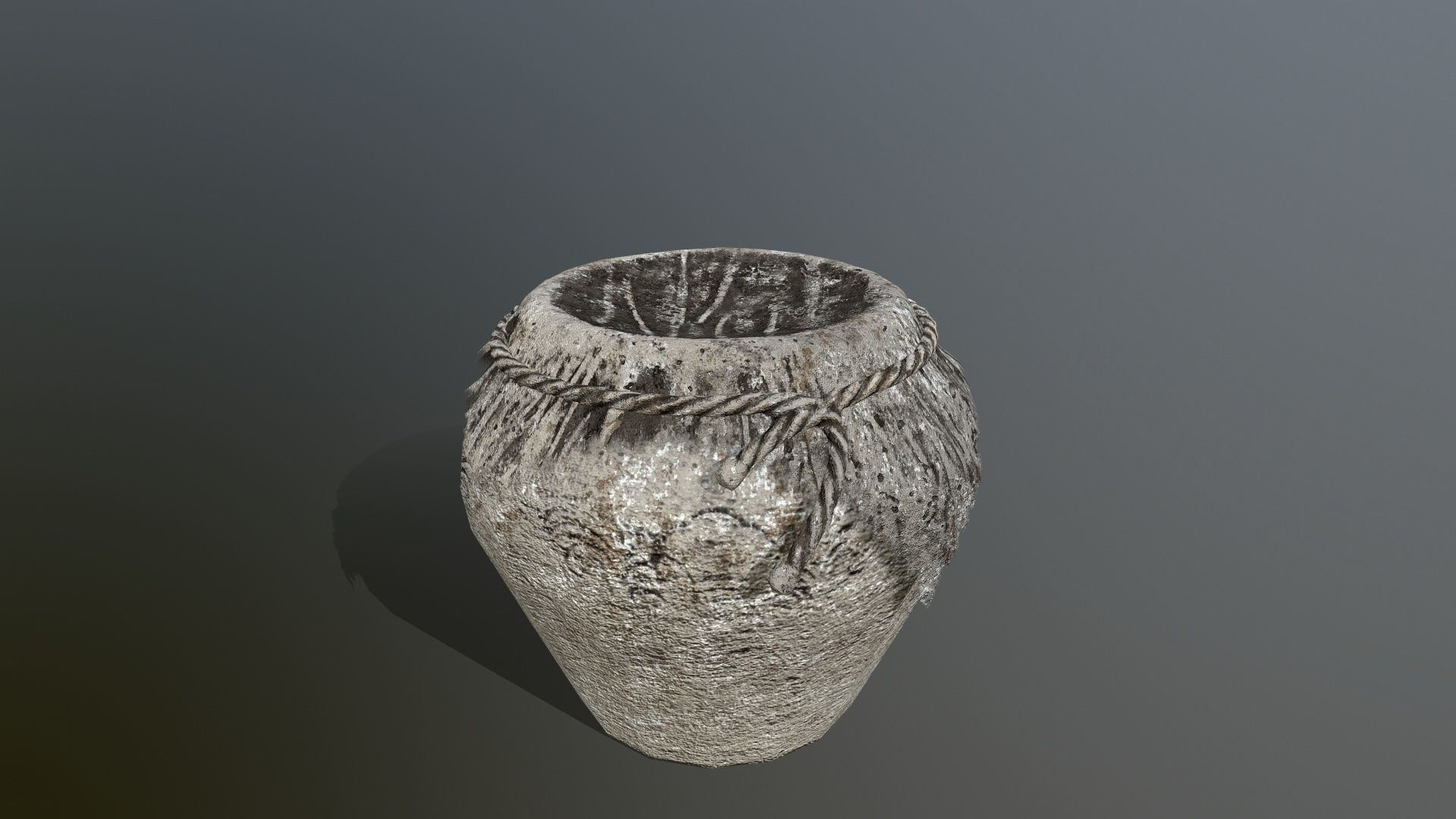 old vase set Low-poly 3D model_5