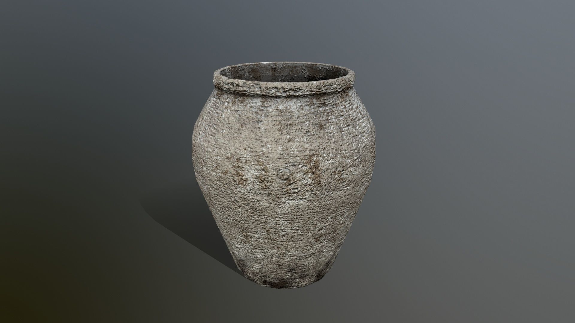 old vase set Low-poly 3D model_10