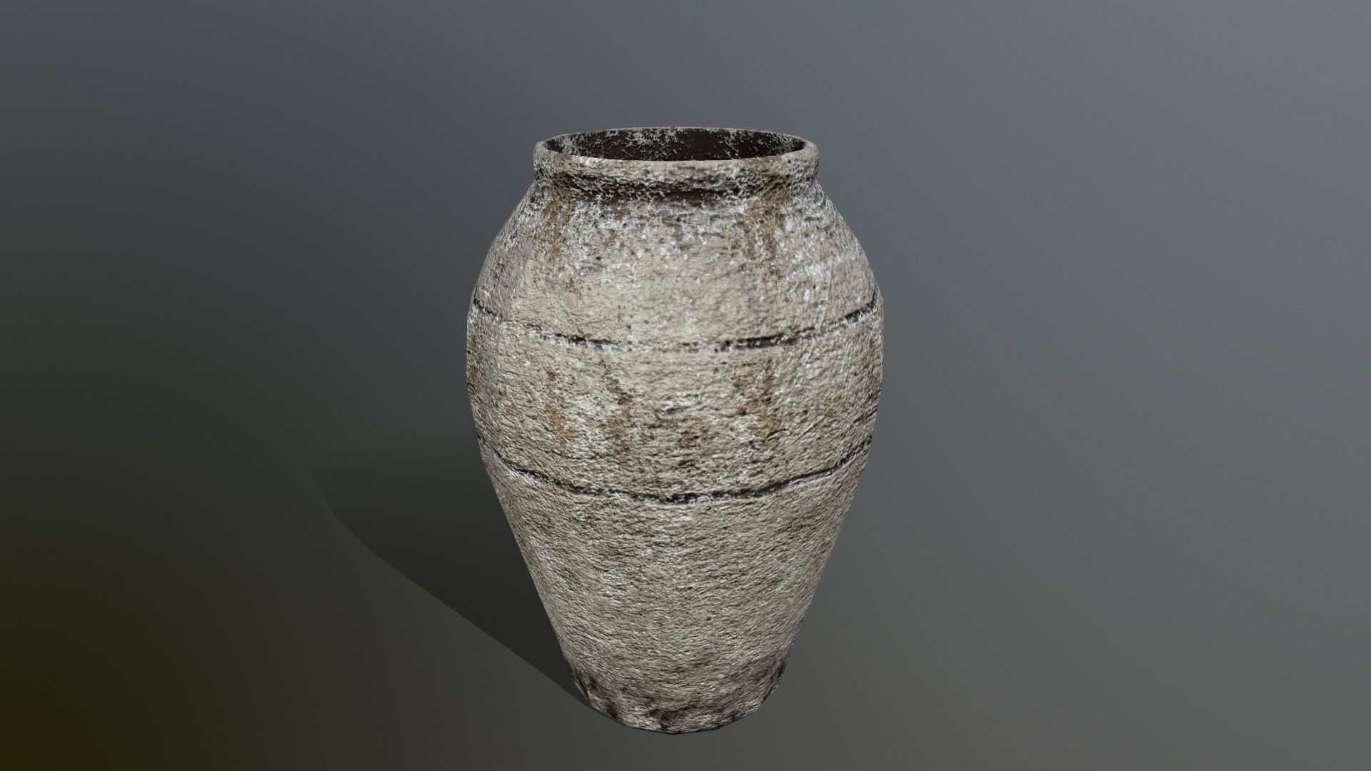 old vase set Low-poly 3D model_8