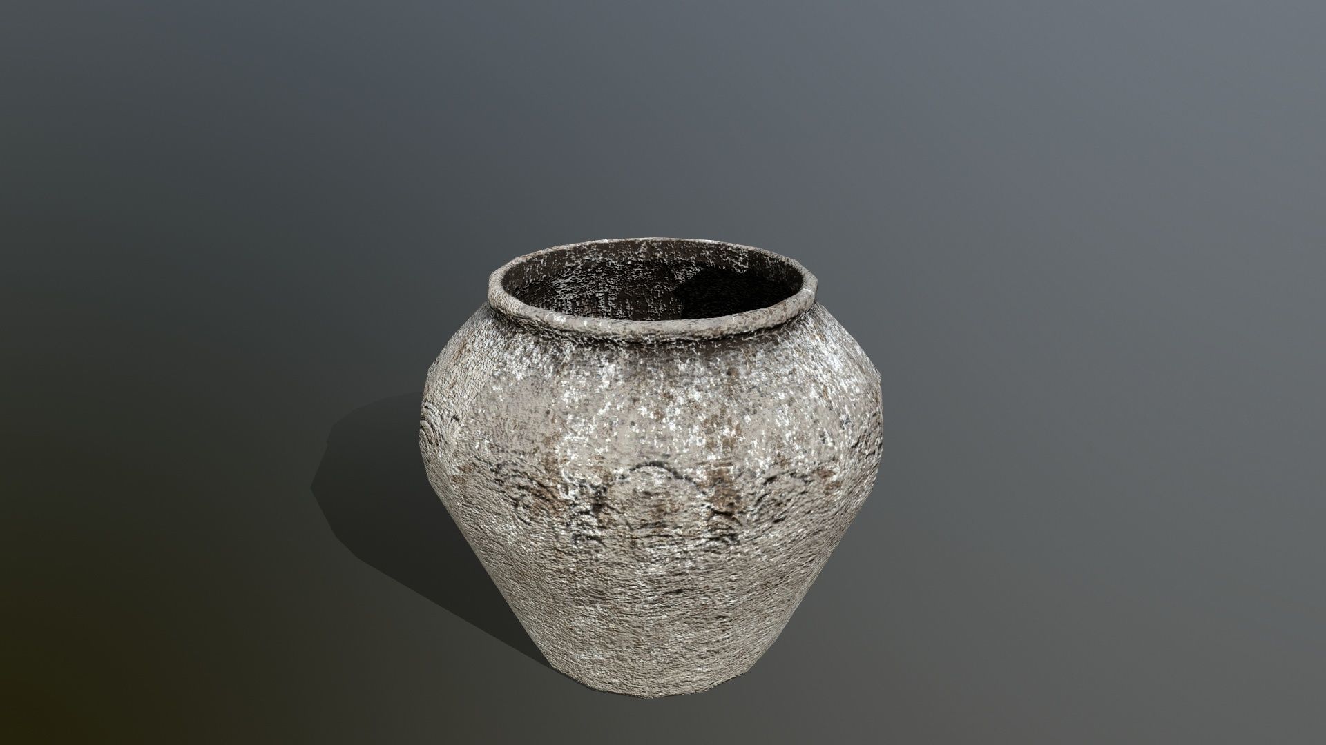 old vase set Low-poly 3D model_6