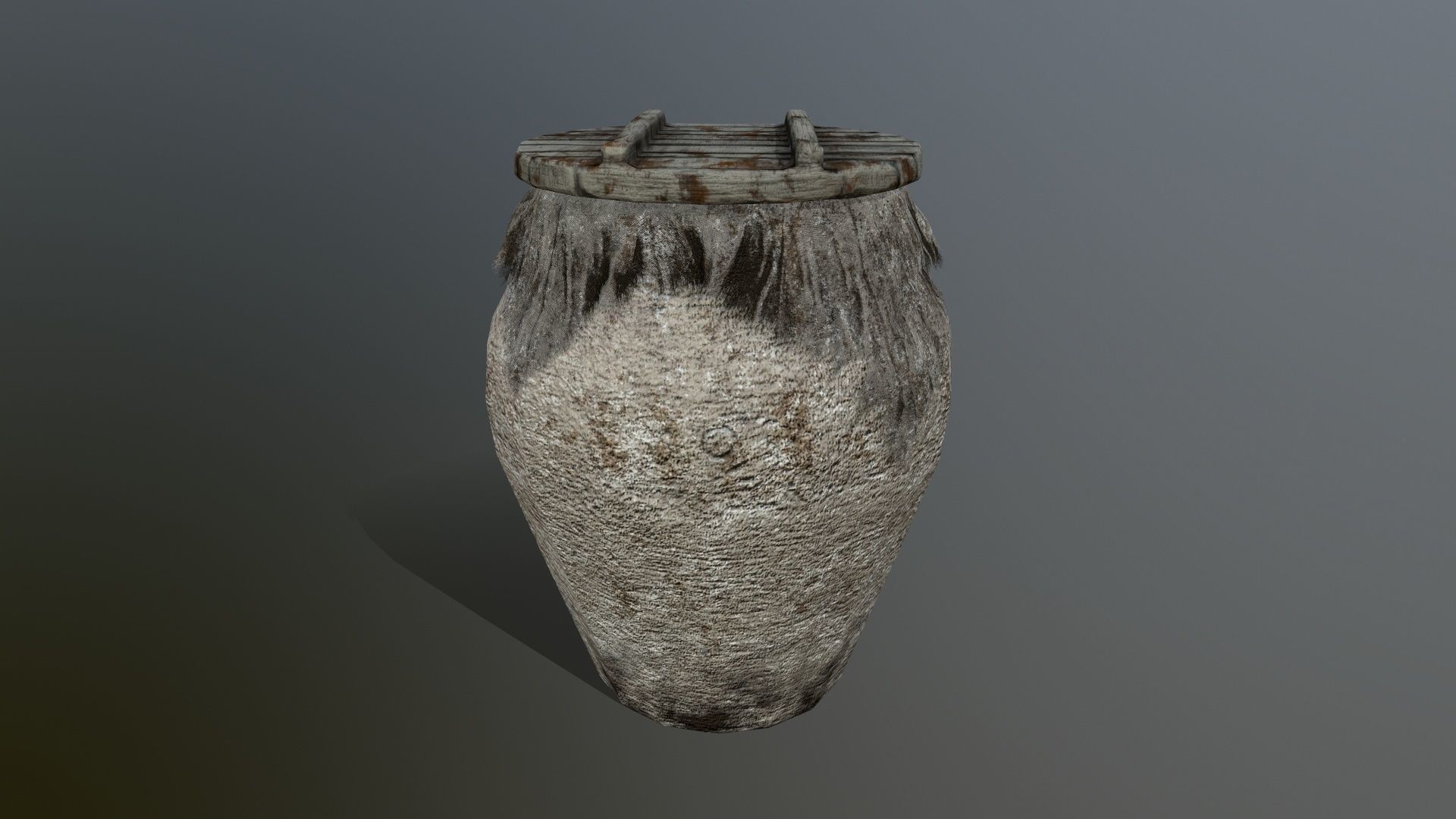 old vase set Low-poly 3D model_11