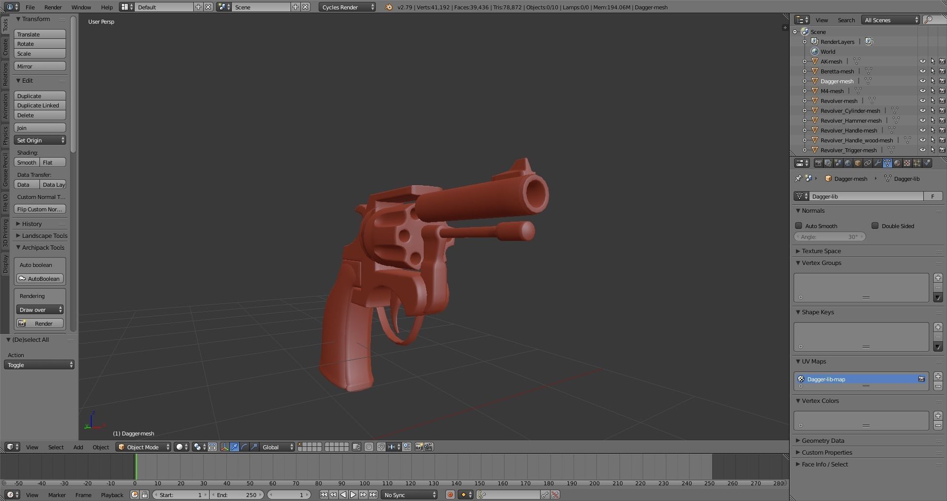 Military Weapons - Modern Weaponry - UVMapped Low-poly 3D model_7
