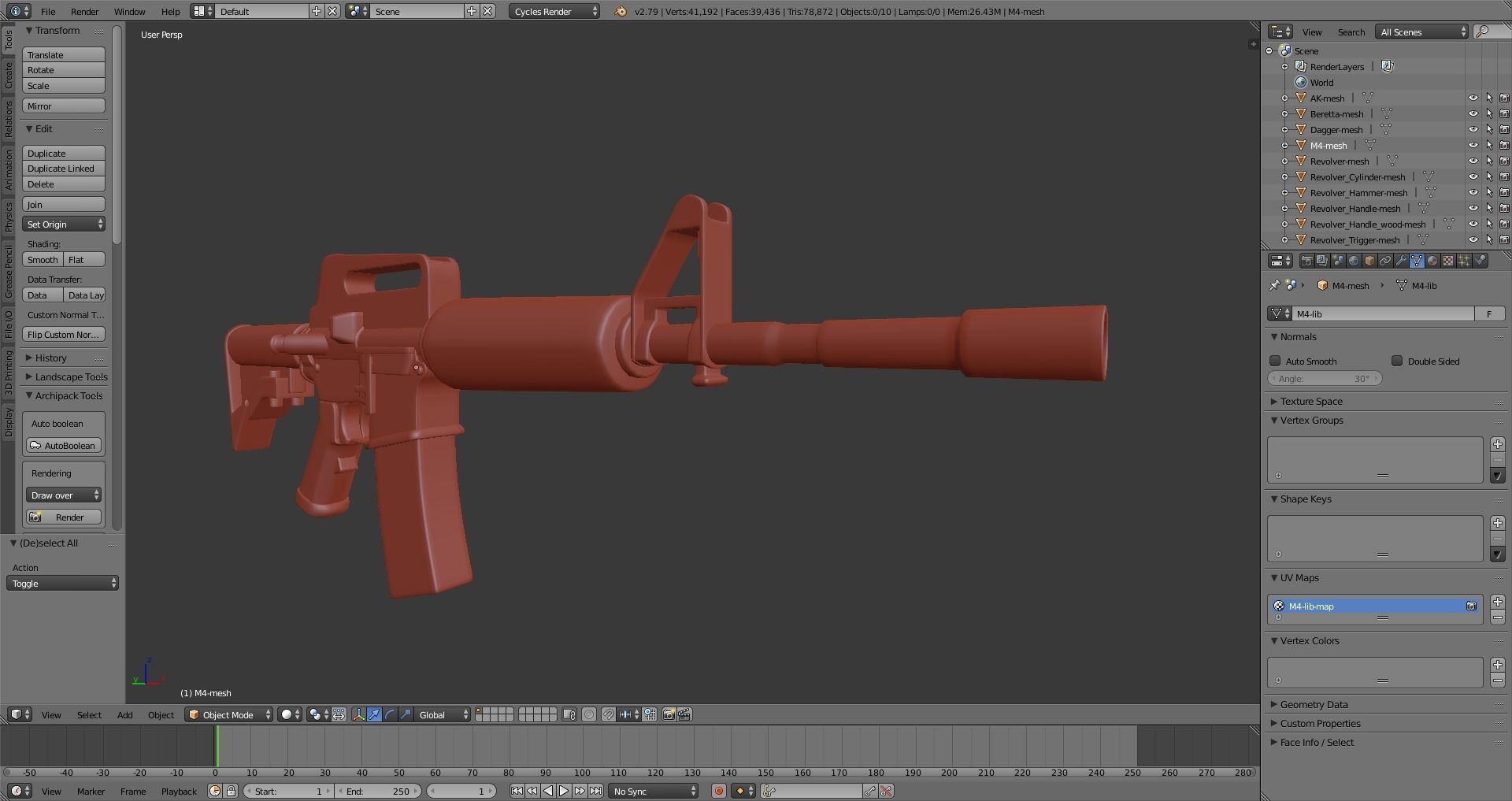 Military Weapons - Modern Weaponry - UVMapped Low-poly 3D model_10