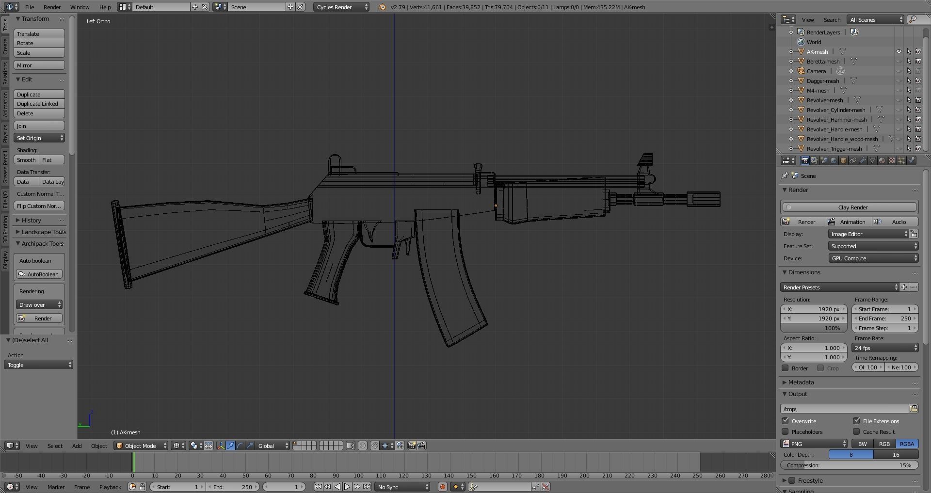 Military Weapons - Modern Weaponry - UVMapped Low-poly 3D model_17