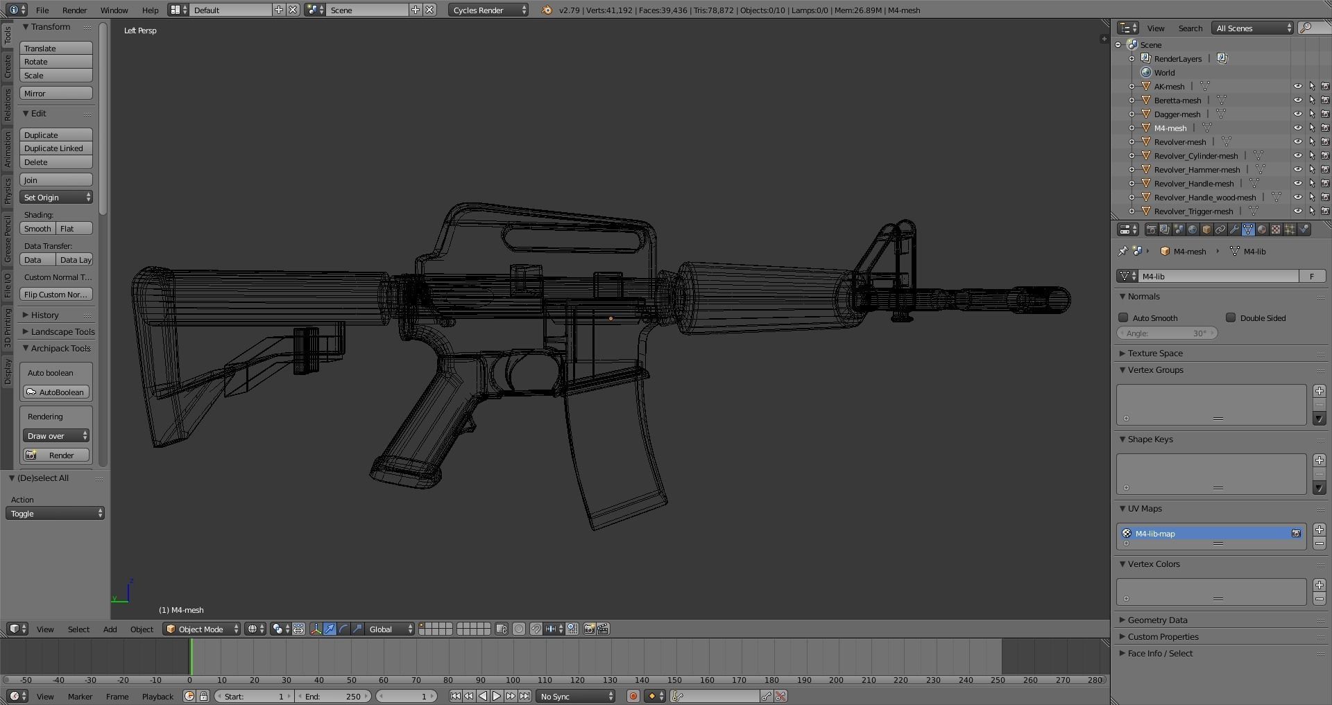 Military Weapons - Modern Weaponry - UVMapped Low-poly 3D model_16