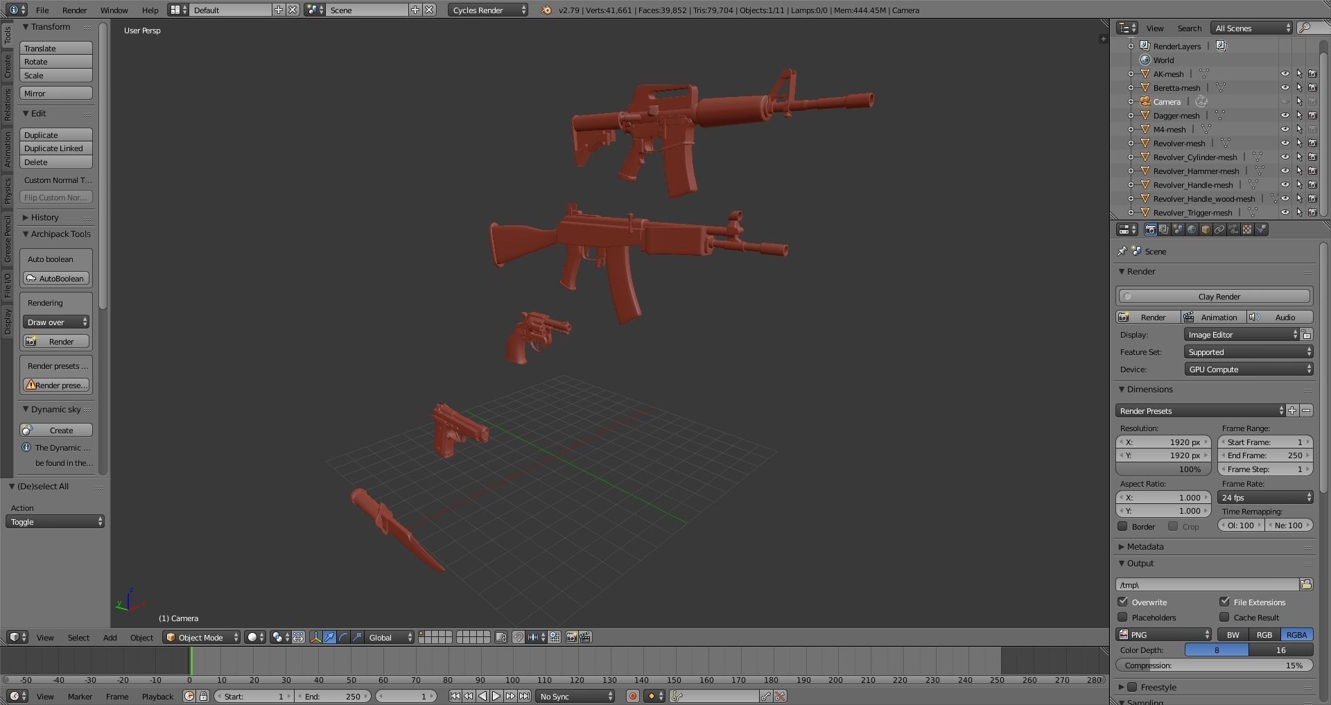 Military Weapons - Modern Weaponry - UVMapped Low-poly 3D model_6