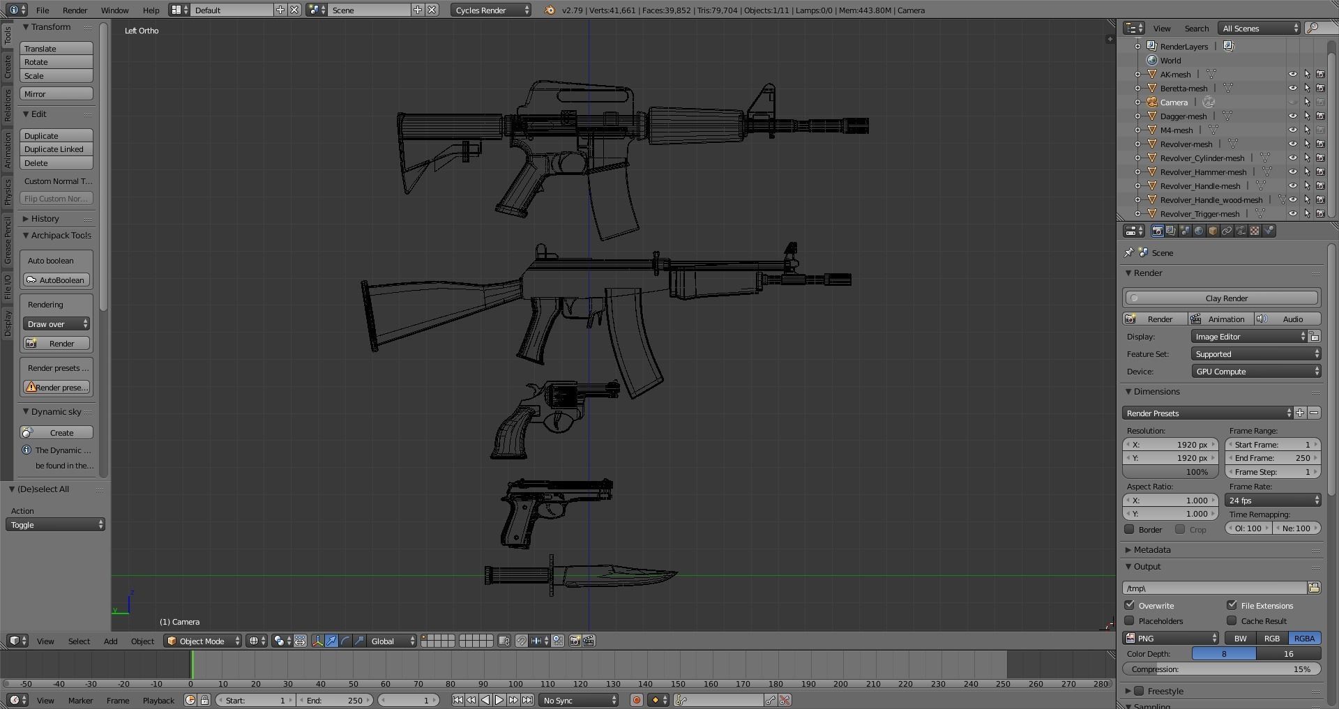 Military Weapons - Modern Weaponry - UVMapped Low-poly 3D model_12