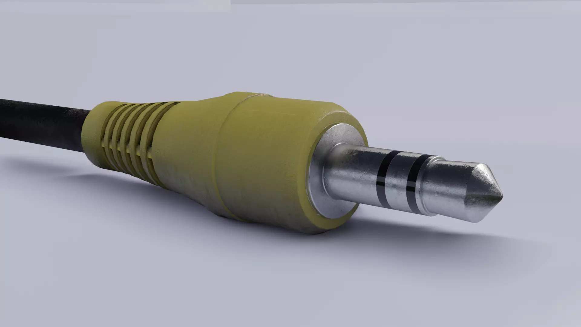 Audio Cable jack Stereo 3D model_0