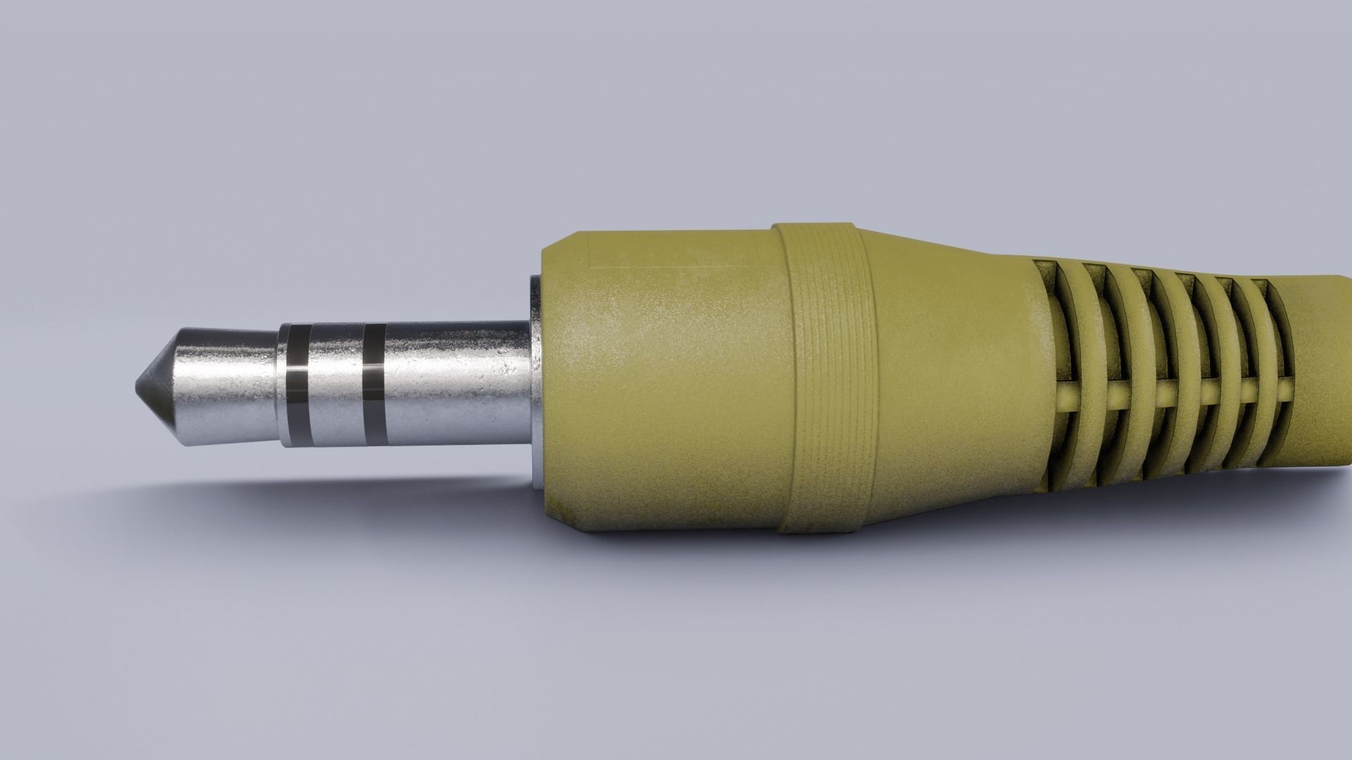 Audio Cable jack Stereo 3D model_2