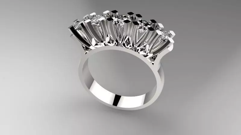 Ring diamond 3D print model_0