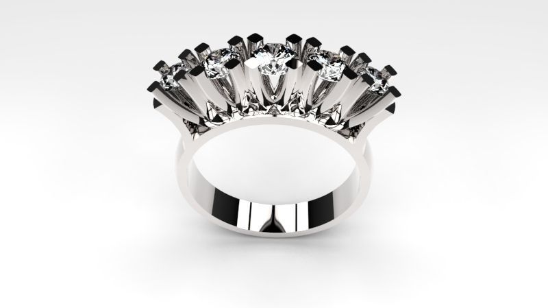 Ring diamond 3D print model_2