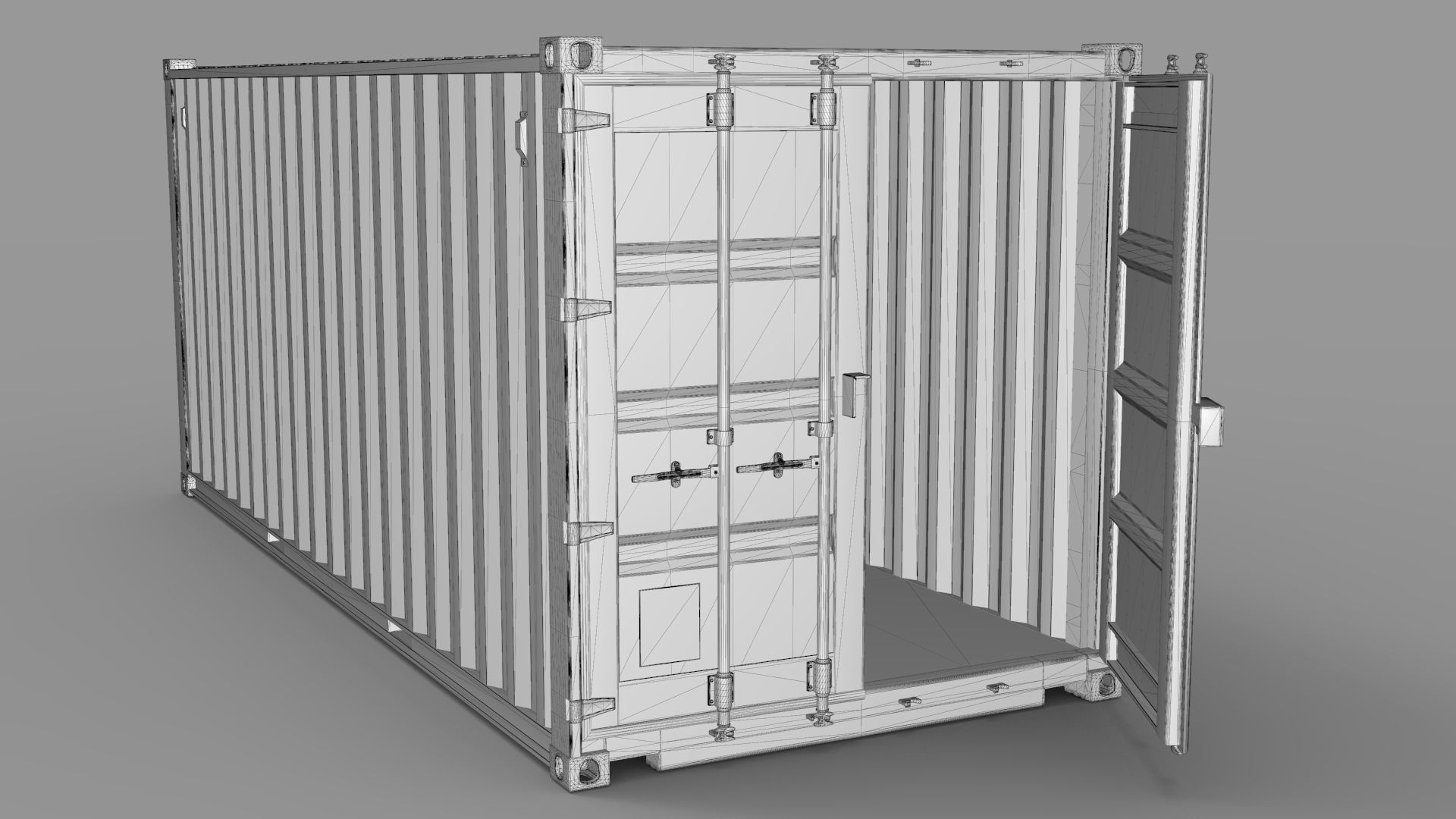 20ft Shipping Container 3D model_15