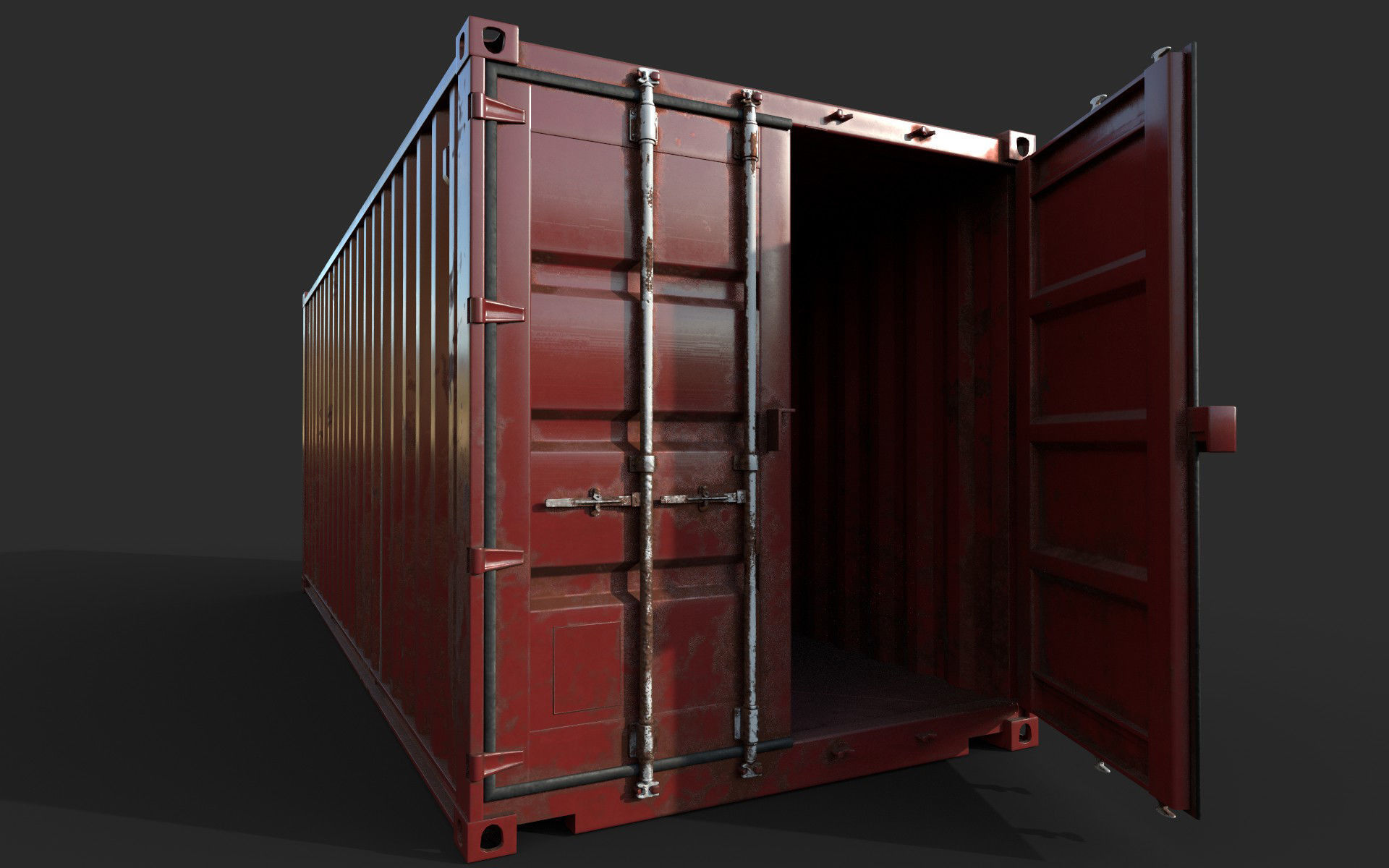 20ft Shipping Container 3D model_5