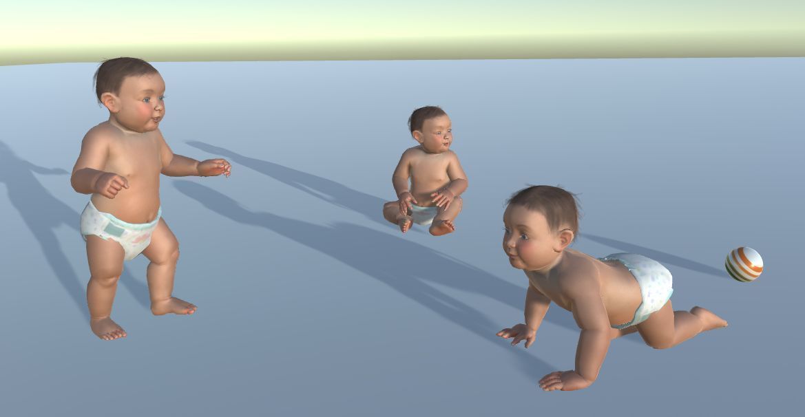Game ready model of Baby Low-poly 3D model_4