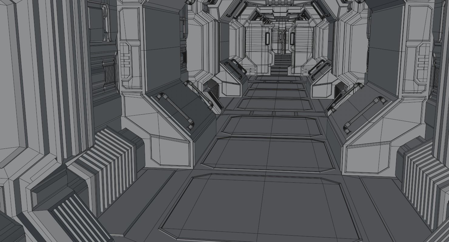 Sci Fi Corridor 3D model_15