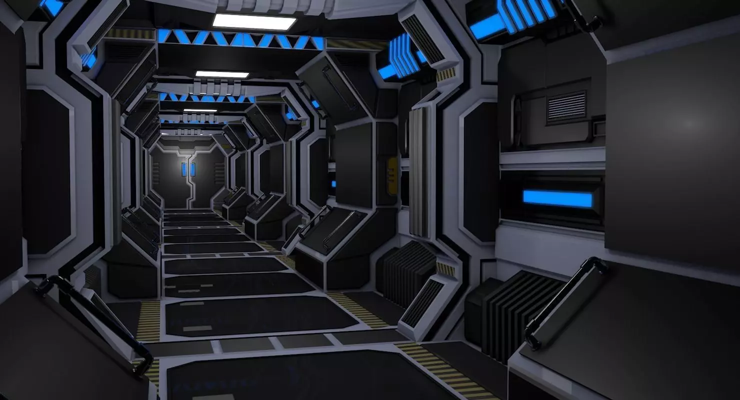 Sci Fi Corridor 3D model_0
