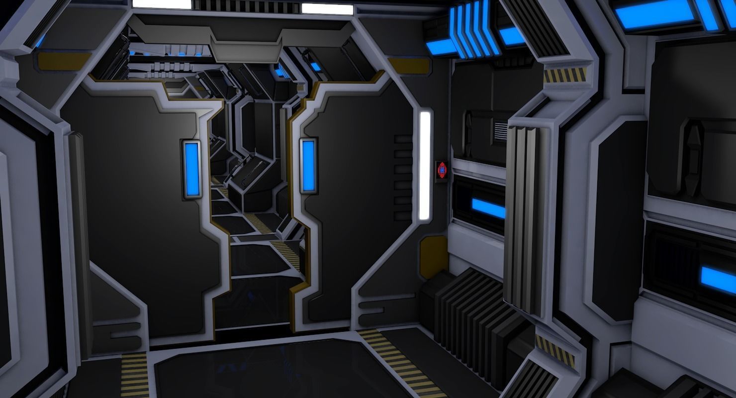 Sci Fi Corridor 3D model_4