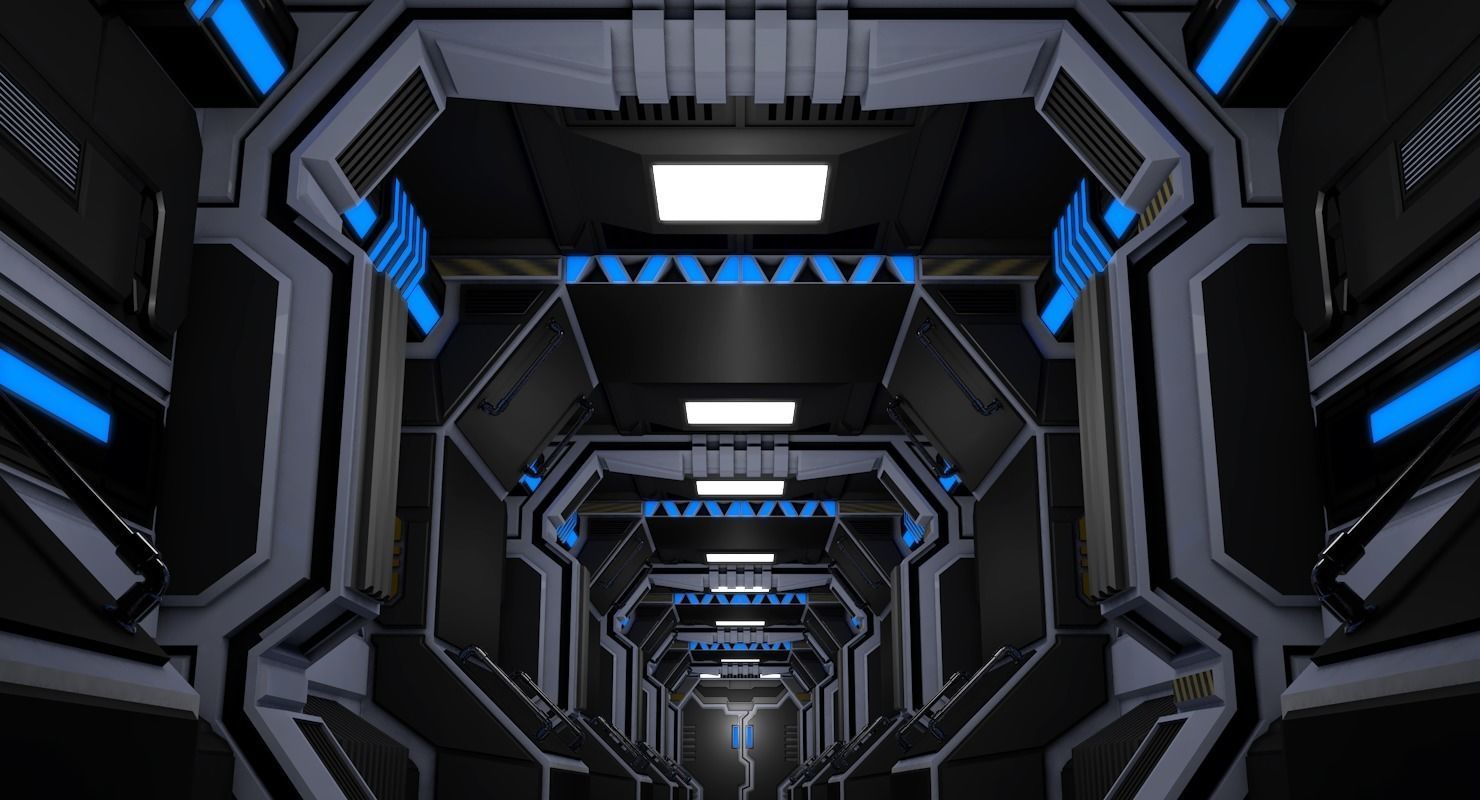 Sci Fi Corridor 3D model_7