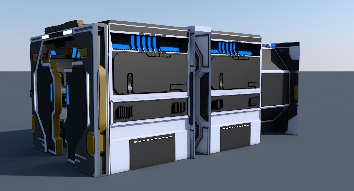 Sci Fi Corridor 3D model_10