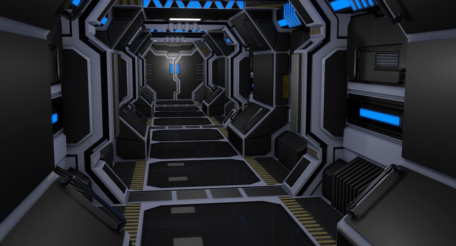 Sci Fi Corridor 3D model_3