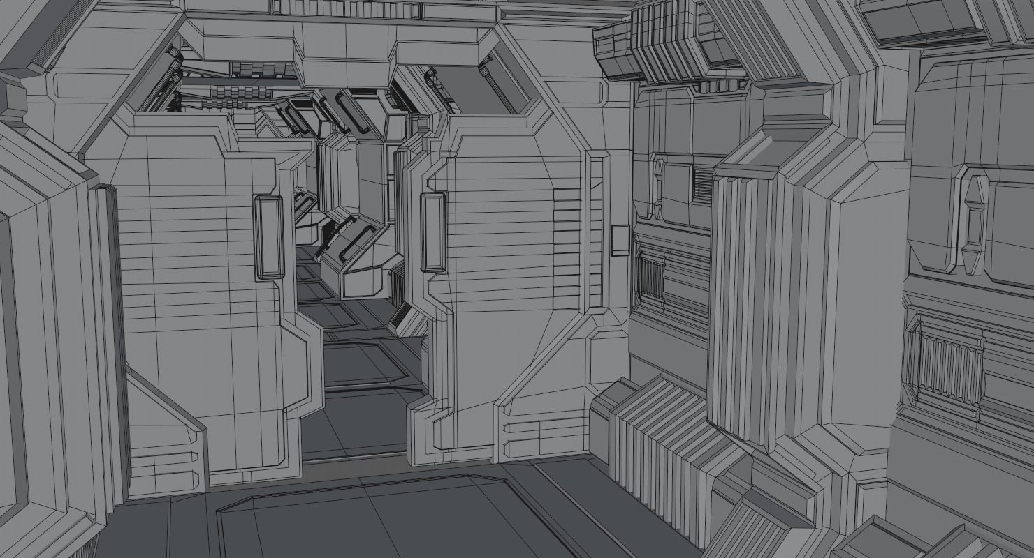 Sci Fi Corridor 3D model_12