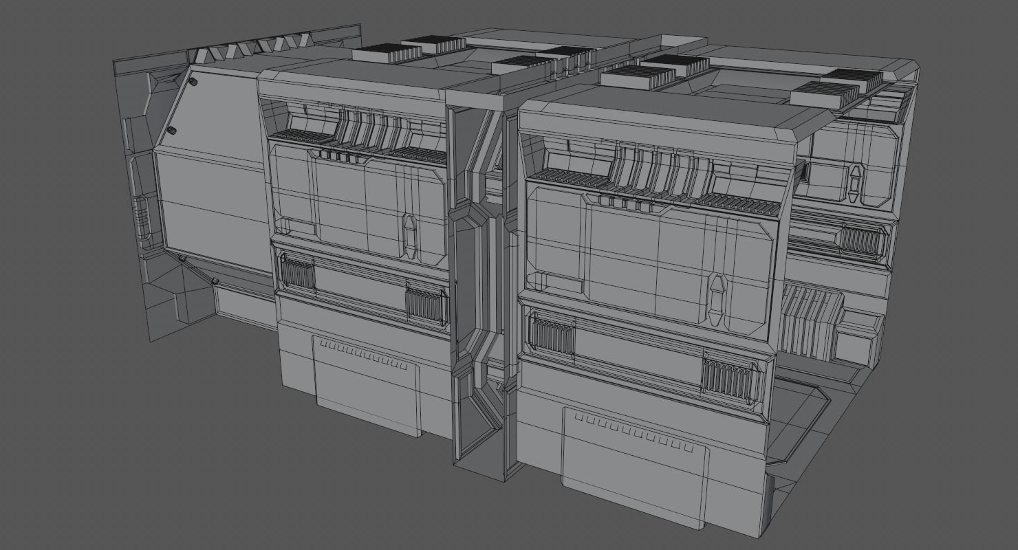 Sci Fi Corridor 3D model_19