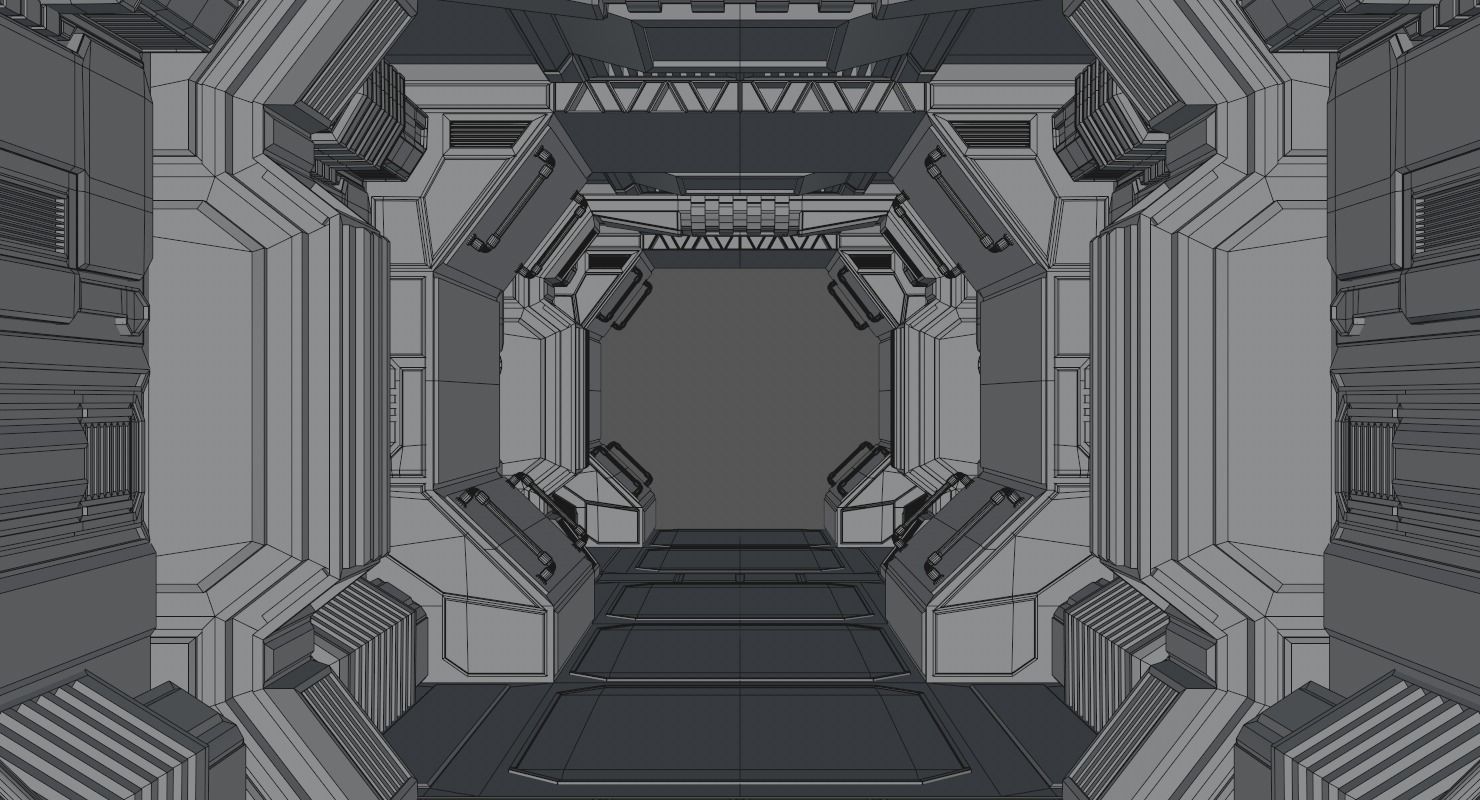 Sci Fi Corridor 3D model_14