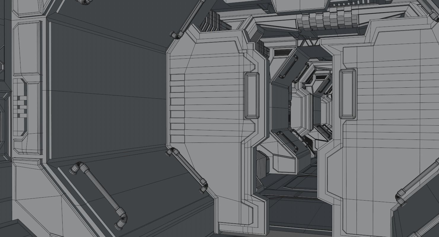 Sci Fi Corridor 3D model_16