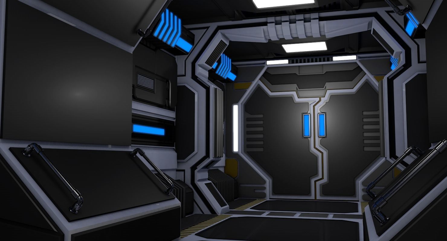 Sci Fi Corridor 3D model_1