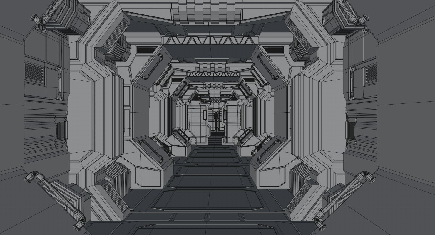 Sci Fi Corridor 3D model_13