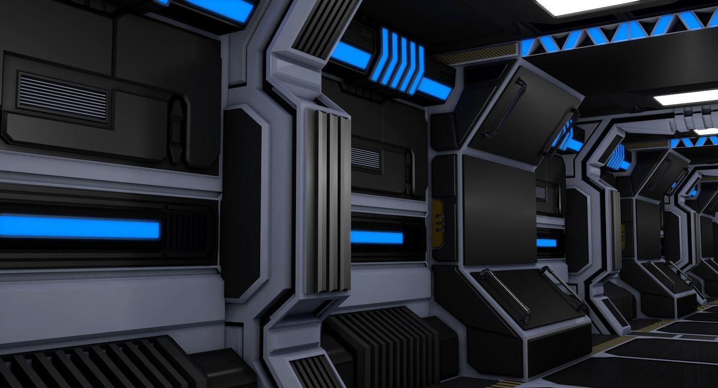 Sci Fi Corridor 3D model_6
