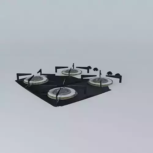 Cooktop 4b Fischer preto Free 3D model