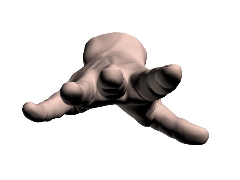 Outstretched hand 3D model_7