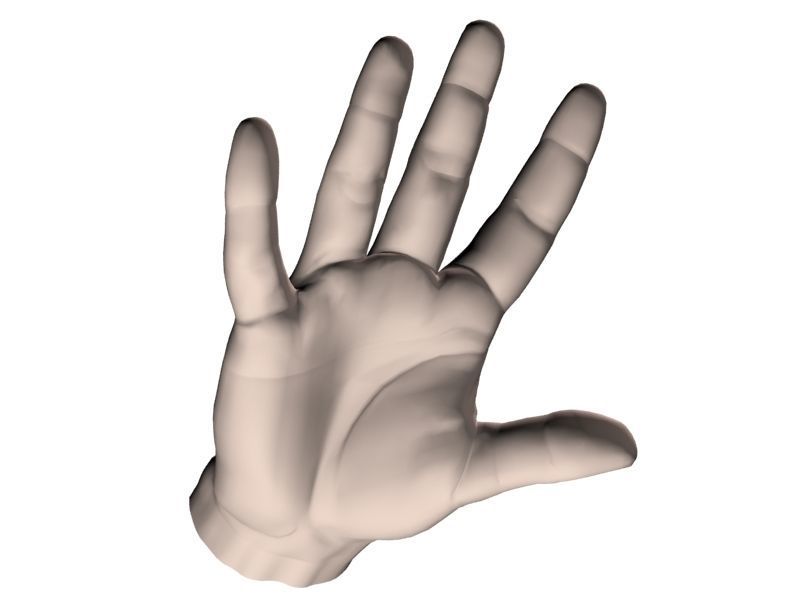 Outstretched hand 3D model_17