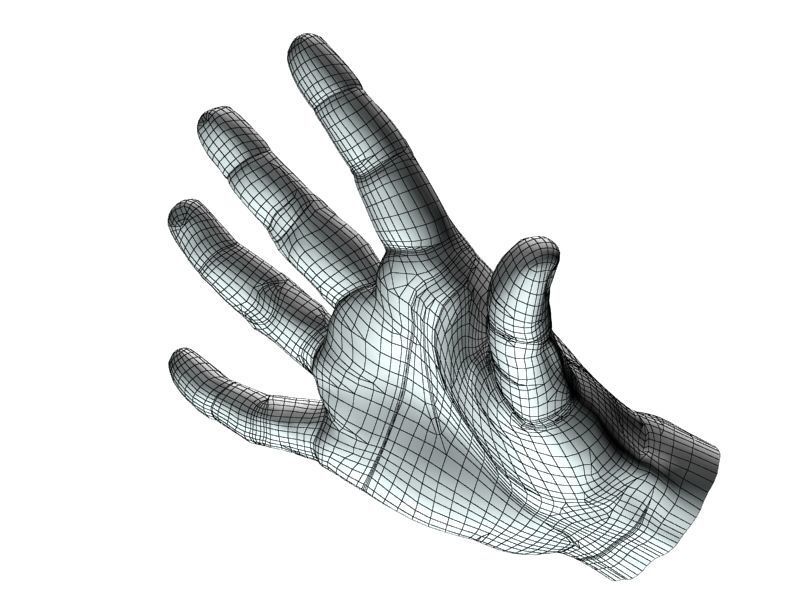 Outstretched hand 3D model_35