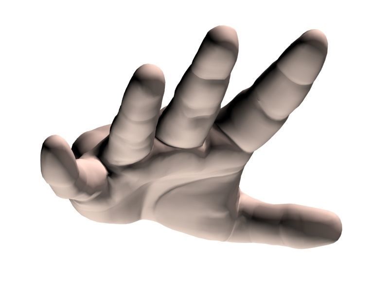 Outstretched hand 3D model_18