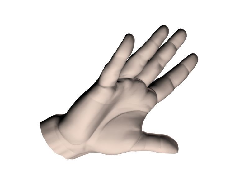 Outstretched hand 3D model_16
