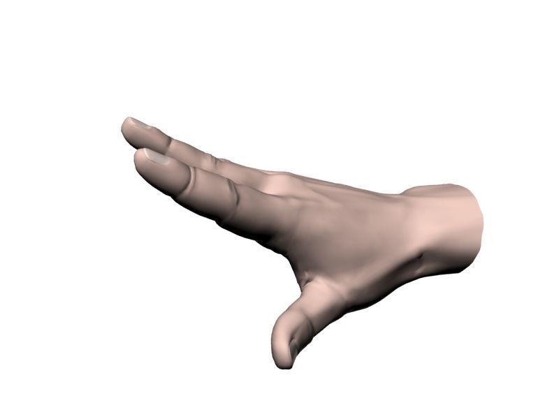 Outstretched hand 3D model_11
