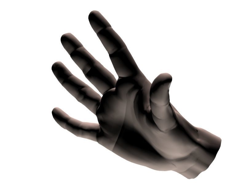 Outstretched hand 3D model_9