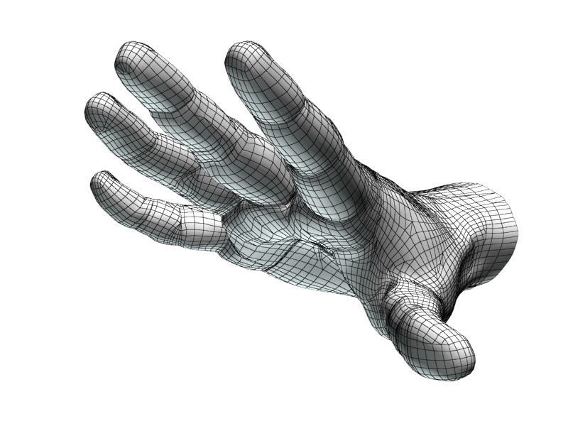Outstretched hand 3D model_34